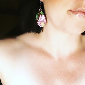 Leather earrings